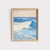Tranh treo tường Blue Ocean Painting Coastal Granddaughter Wall Art