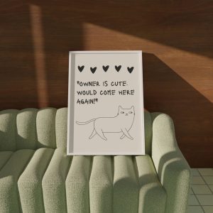 Tranh treo tường Cat Wall Print Funny Cat Poster Cute Kitten Poster Cat Lady Gift Cat Lover Digital Download Prints