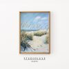 Tranh treo tường Coastal Dune Watercolor Print - Beach Grass Landscape
