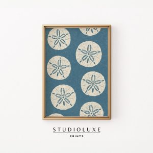 Tranh treo tường Coastal Sand Dollar Print Beach House Decor, Nautical Wall Art