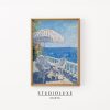 Tranh treo tường Coastal Summer Terrace Printable - Elegant Impressionist Balcony Scene