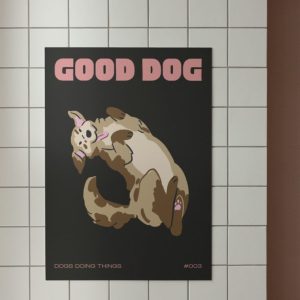 Tranh treo tường Cute Dog Poster, Gift for Dog Mom, Dog Dad, Dog Owner