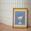 Tranh treo tường Daiquiri Wall Print, Funky Cocktail Wall Decor, Bar cart Digital Download Print