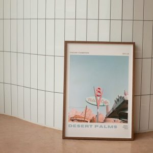Tranh treo tường Desert Palms Wall Print, Retro Modern Wall Decor, Western Digital Download Print