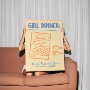 Tranh treo tường Mac and cheese Digital Wall Art, Retro Food Poster, Dinner Table Print