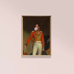 Tranh treo tường Altered Painting, Altered Vintage Painting, Portrait Painting Detail,Printable Art