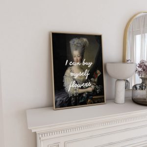 Tranh treo tường Altered Painting, Altered Vintage Painting, Portrait Painting Detail,Printable Art