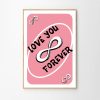 Tranh treo tường Forever Love You Playing Card Art Poster, Trendy Wall Art, Apartment Aesthetic Decor