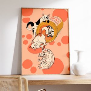 Tranh treo tường Prescription For Happiness, Cat Poster, Cat Art Print