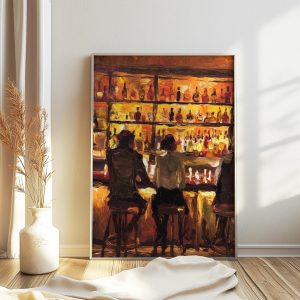 Tranh treo tường Retro Cocktail Bar Print, Vintage Cocktail Poster, Food and Drink Art