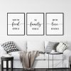 Tranh Bộ 3 Cầu Nguyện Biết Ơn Bless The Food, Family, Love - Tranh Decor Nhà Bếp, Phòng Ăn Ý Nghĩa