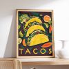 Tranh treo tường Tacos Poster, Mexican Food Art, Mexican Decor, Kitchen Decor