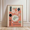 Tranh treo tường Traditional Japanese Food Poster, Japanese Cuisine Print