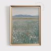 Tranh treo tường Wildflower Meadow PRINTABLE Art  Floral Countryside Decor  Spring Landscape Print  Soft Green Tone Home Decor