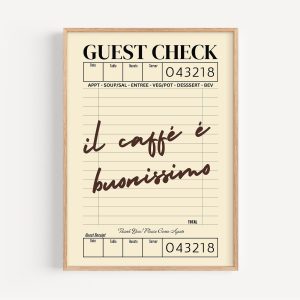 Tranh treo tường Il Caffe É Buonissimo Print Vintage Italian Kitchen Art