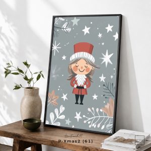 Tranh treo tường, Chú lính đồ chơi Nutcracker, Nutcracker, Christmas Soldier, Holiday Art, nhận in theo yêu cầu.