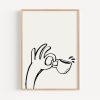 Tranh treo tường Minimalist Coffee Line Art Print Modern Kitchen Decor