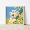 Tranh treo tường, Tranh treo phòng bé dễ thương, Digital Koala Nursery Art, Printable Australian Animal Illustration, Baby Room Wall Decor