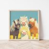 Tranh treo tường, Tranh treo phòng bé dễ thương, Digital Shetland Pony Art Print, Animal Nursery Decor for Kids Room