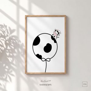 Tranh treo tường, Quả bóng hình thú, tặng kèm đinh treo